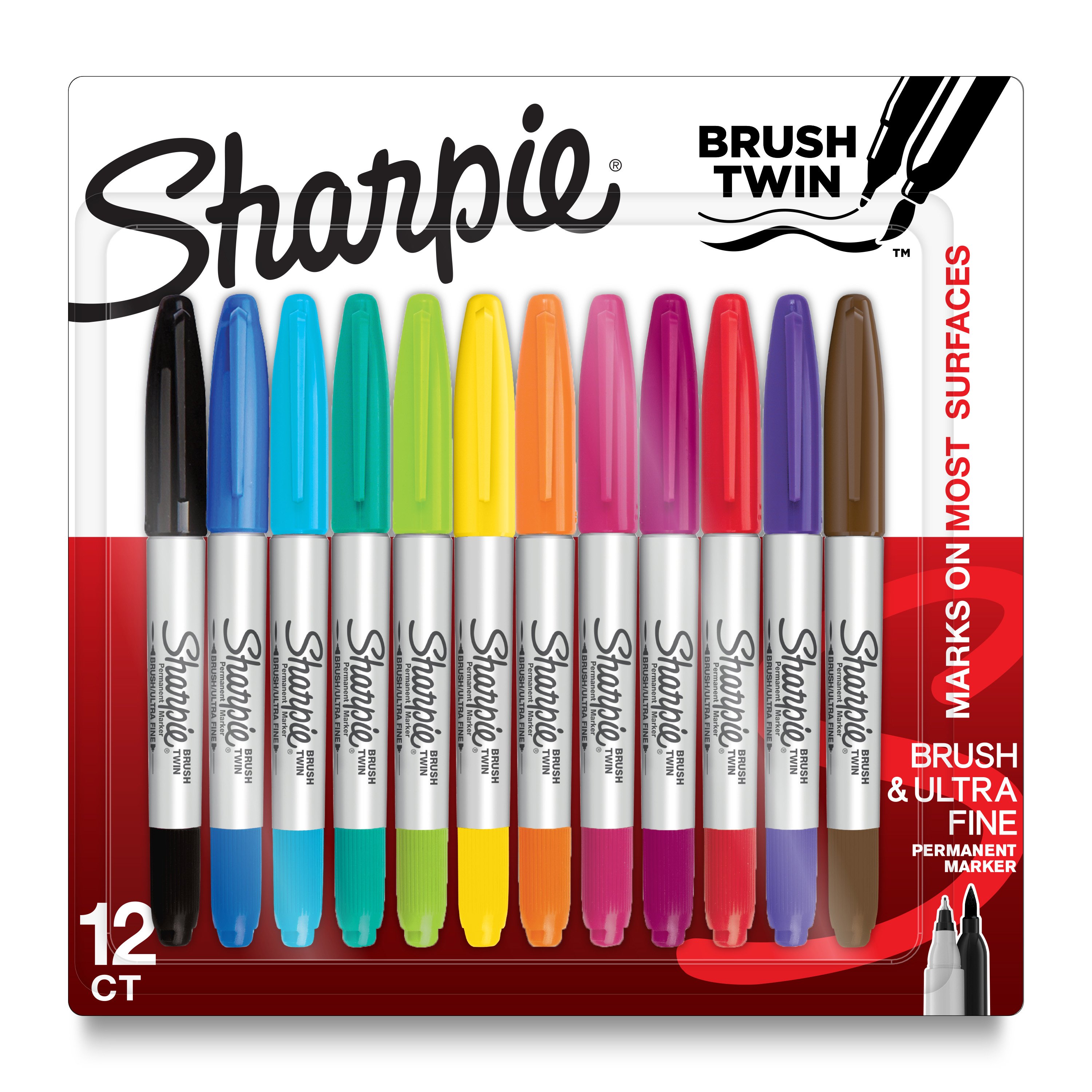 Brush Twin Permanent Markers Sharpie